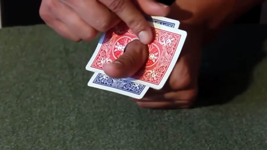 Card through thumb